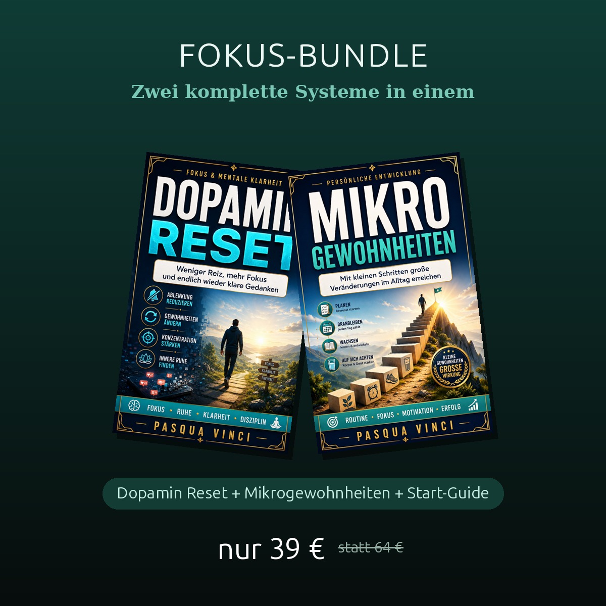 Fokus-Bundle mit Dopamin Reset und Mikrogewohnheiten